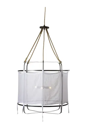 Black Iron Barrel Pendant Light - L | Andrew Martin Laundry