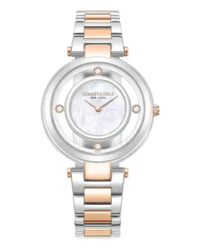 Kenneth Cole Women's Transparency Two-Tone Stainless Steel & Crystal Bracelet Watch | Model KCWLG0027001