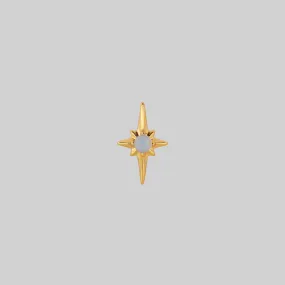 NOVA. Star Flare Opalite Stud Earring - Gold